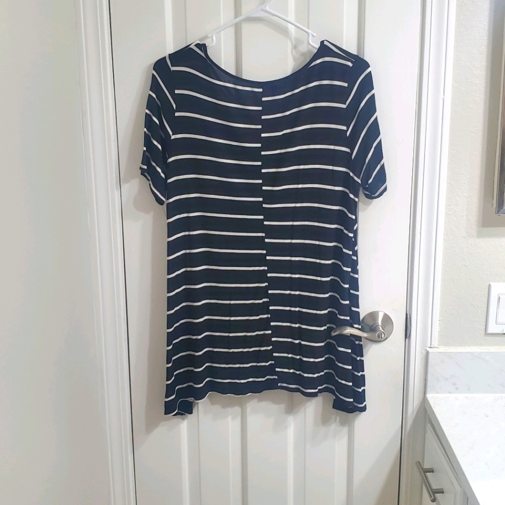 Black and white striped tunic